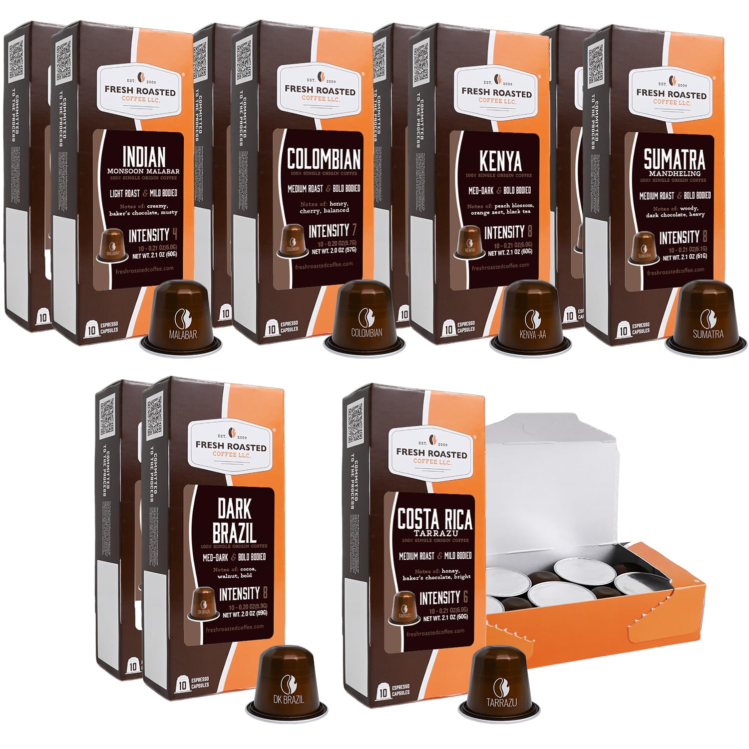 Amazon.com: Fresh Roasted Coffee, Single-Origin Variety Pack, 12